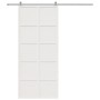 Puerta de granero madera maciza pino blanca 90x208 cm de , Puertas - Ref: Foro24-850642, Precio: 141,29 €, Descuento: %