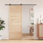 Puerta de granero madera maciza de pino 80x208 cm de , Puertas - Ref: Foro24-850635, Precio: 97,59 €, Descuento: %