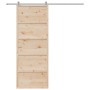 Puerta de granero madera maciza de pino 80x208 cm de , Puertas - Ref: Foro24-850635, Precio: 97,59 €, Descuento: %