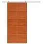 Puerta de granero madera maciza pino marrón miel 100x208 cm de , Puertas - Ref: Foro24-850640, Precio: 109,28 €, Descuento: %