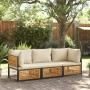 Set de sofás de jardín con cojines 3 pzas madera maciza acacia de , Conjuntos de jardín - Ref: Foro24-3214917, Precio: 409,84...