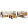 Set de sofás de jardín con cojines 6 pzas madera maciza acacia de , Conjuntos de jardín - Ref: Foro24-3214920, Precio: 781,14...
