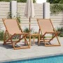 Sillas de playa plegables 2 unidades tela y madera maciza taupe de , Sillas de jardín - Ref: Foro24-3214499, Precio: 128,83 €...