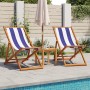 Sillas de playa plegables 2 uds tela madera maciza azul blanco de , Sillas de jardín - Ref: Foro24-3214501, Precio: 118,82 €,...