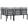 Bancos jardín y cojines 2 pzas acero recubrimiento polvo negro de , Bancos de jardín - Ref: Foro24-4008566, Precio: 208,12 €,...