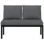 Banco de jardín con cojines aluminio negro de , Bancos de jardín - Ref: Foro24-4008570, Precio: 166,10 €, Descuento: %