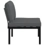 Banco de jardín con cojines aluminio negro de , Bancos de jardín - Ref: Foro24-4008570, Precio: 166,10 €, Descuento: %