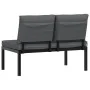 Banco de jardín con cojines aluminio negro de , Bancos de jardín - Ref: Foro24-4008570, Precio: 166,10 €, Descuento: %