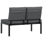 Banco de jardín con cojines aluminio negro de , Bancos de jardín - Ref: Foro24-4008570, Precio: 177,29 €, Descuento: %