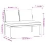 Banco de jardín con cojines aluminio negro de , Bancos de jardín - Ref: Foro24-4008570, Precio: 166,10 €, Descuento: %