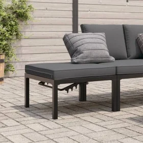 Gartenbank mit schwarzen Aluminiumkissen von , Hocker für den Außenbereich - Ref: Foro24-4008572, Preis: 99,87 €, Rabatt: %