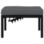Banco de jardín con cojines aluminio negro de , Otomanas de exterior - Ref: Foro24-4008572, Precio: 102,64 €, Descuento: %