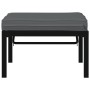 Banco de jardín con cojines aluminio negro de , Otomanas de exterior - Ref: Foro24-4008572, Precio: 102,64 €, Descuento: %