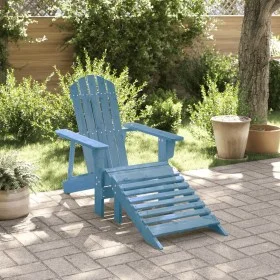 Silla Adirondack con otomana madera maciza de abeto azul de , Sillas de jardín - Ref: Foro24-4007242, Precio: 94,86 €, Descue...