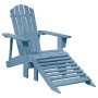 Silla Adirondack con otomana madera maciza de abeto azul de , Sillas de jardín - Ref: Foro24-4007242, Precio: 109,58 €, Descu...