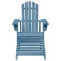 Silla Adirondack con otomana madera maciza de abeto azul de , Sillas de jardín - Ref: Foro24-4007242, Precio: 109,58 €, Descu...