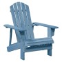 Silla Adirondack con otomana madera maciza de abeto azul de , Sillas de jardín - Ref: Foro24-4007242, Precio: 109,58 €, Descu...