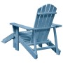 Silla Adirondack con otomana madera maciza de abeto azul de , Sillas de jardín - Ref: Foro24-4007242, Precio: 109,58 €, Descu...