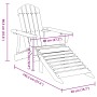 Silla Adirondack con otomana madera maciza de abeto azul de , Sillas de jardín - Ref: Foro24-4007242, Precio: 109,58 €, Descu...