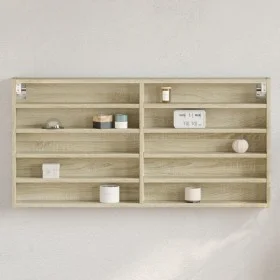 Vitrina de madera de ingeniería roble Sonoma 100x8,5x50 cm de , Estantes y estanterías - Ref: Foro24-847949, Precio: 37,89 €,...