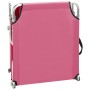 Tumbona plegable con toldo de acero rosa magenta de vidaXL, Tumbonas - Ref: Foro24-310327, Precio: 82,56 €, Descuento: %