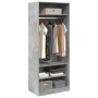 Armario de madera de ingeniería gris hormigón 80x50x200 cm de , Armarios roperos - Ref: Foro24-3307696, Precio: 156,67 €, Des...