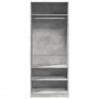 Armario de madera de ingeniería gris hormigón 80x50x200 cm de , Armarios roperos - Ref: Foro24-3307696, Precio: 156,67 €, Des...