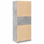 Armario de madera de ingeniería gris hormigón 80x50x200 cm de , Armarios roperos - Ref: Foro24-3307696, Precio: 156,67 €, Des...