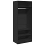 Armario de madera de ingeniería negro 80x50x200 cm de , Armarios roperos - Ref: Foro24-3307694, Precio: 174,62 €, Descuento: %