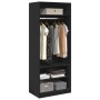 Armario de madera de ingeniería negro 80x50x200 cm de , Armarios roperos - Ref: Foro24-3307694, Precio: 174,62 €, Descuento: %