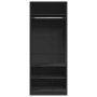 Armario de madera de ingeniería negro 80x50x200 cm de , Armarios roperos - Ref: Foro24-3307694, Precio: 174,62 €, Descuento: %
