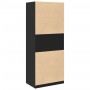 Armario de madera de ingeniería negro 80x50x200 cm de , Armarios roperos - Ref: Foro24-3307694, Precio: 174,62 €, Descuento: %