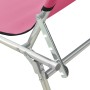 Tumbona plegable con toldo de acero rosa magenta de vidaXL, Tumbonas - Ref: Foro24-310327, Precio: 82,56 €, Descuento: %