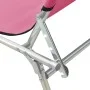 Tumbona plegable con toldo de acero rosa magenta de vidaXL, Tumbonas - Ref: Foro24-310327, Precio: 69,19 €, Descuento: %