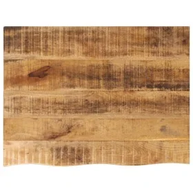 Tablero de mesa borde natural madera maciza mango 80x60x3,8 cm by , Table tops - Ref: Foro24-370404, Price: 91,40 €, Discount: %