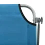Sun lounger with steel awning blue steel by vidaXL, Loungers - Ref: Foro24-310336, Price: 82,92 €, Discount: %
