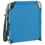 Sun lounger with steel awning blue steel by vidaXL, Loungers - Ref: Foro24-310336, Price: 82,92 €, Discount: %