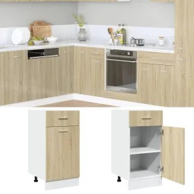 Armario inferior contrachapada color roble 40x46x81,5cm de , Armarios de cocina - Ref: Foro24-847493, Precio: 90,93 €, Descue...