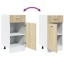Armario inferior contrachapada color roble 40x46x81,5cm de , Armarios de cocina - Ref: Foro24-847493, Precio: 81,15 €, Descue...