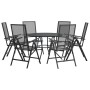 Set de sillas jardín reclinables 7 piezas acero antracita de , Conjuntos de jardín - Ref: Foro24-3283763, Precio: 465,81 €, D...