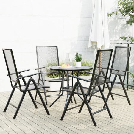 Set de sillas jardín reclinables 5 piezas acero antracita de , Conjuntos de jardín - Ref: Foro24-3283761, Precio: 294,19 €, D...
