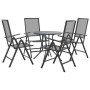 Set de sillas jardín reclinables 5 piezas acero antracita de , Conjuntos de jardín - Ref: Foro24-3283761, Precio: 294,19 €, D...