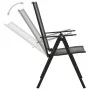 Set de sillas jardín reclinables 5 piezas acero antracita de , Conjuntos de jardín - Ref: Foro24-3283761, Precio: 285,68 €, D...