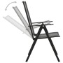 Set de sillas jardín reclinables 5 piezas acero antracita de , Conjuntos de jardín - Ref: Foro24-3283761, Precio: 294,19 €, D...