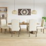 Sillas de comedor 6 unidades tela con apariencia de lino beige de , Sillas de comedor - Ref: Foro24-3309176, Precio: 901,96 €...