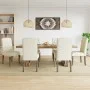 Sillas de comedor 6 unidades tela con apariencia de lino beige de , Sillas de comedor - Ref: Foro24-3309176, Precio: 816,07 €...