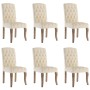 Sillas de comedor 6 unidades tela con apariencia de lino beige de , Sillas de comedor - Ref: Foro24-3309176, Precio: 901,96 €...