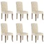 Sillas de comedor 6 unidades tela con apariencia de lino beige de , Sillas de comedor - Ref: Foro24-3309176, Precio: 816,07 €...