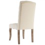 Sillas de comedor 6 unidades tela con apariencia de lino beige de , Sillas de comedor - Ref: Foro24-3309176, Precio: 901,96 €...