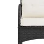 Silla mecedora de jardín con cojines ratán sintético negro de , Sillas de jardín - Ref: Foro24-369018, Precio: 95,29 €, Descu...